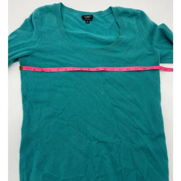 Talbots Teal Cashmere Sweater - Picture 4 of 5
